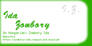 ida zombory business card